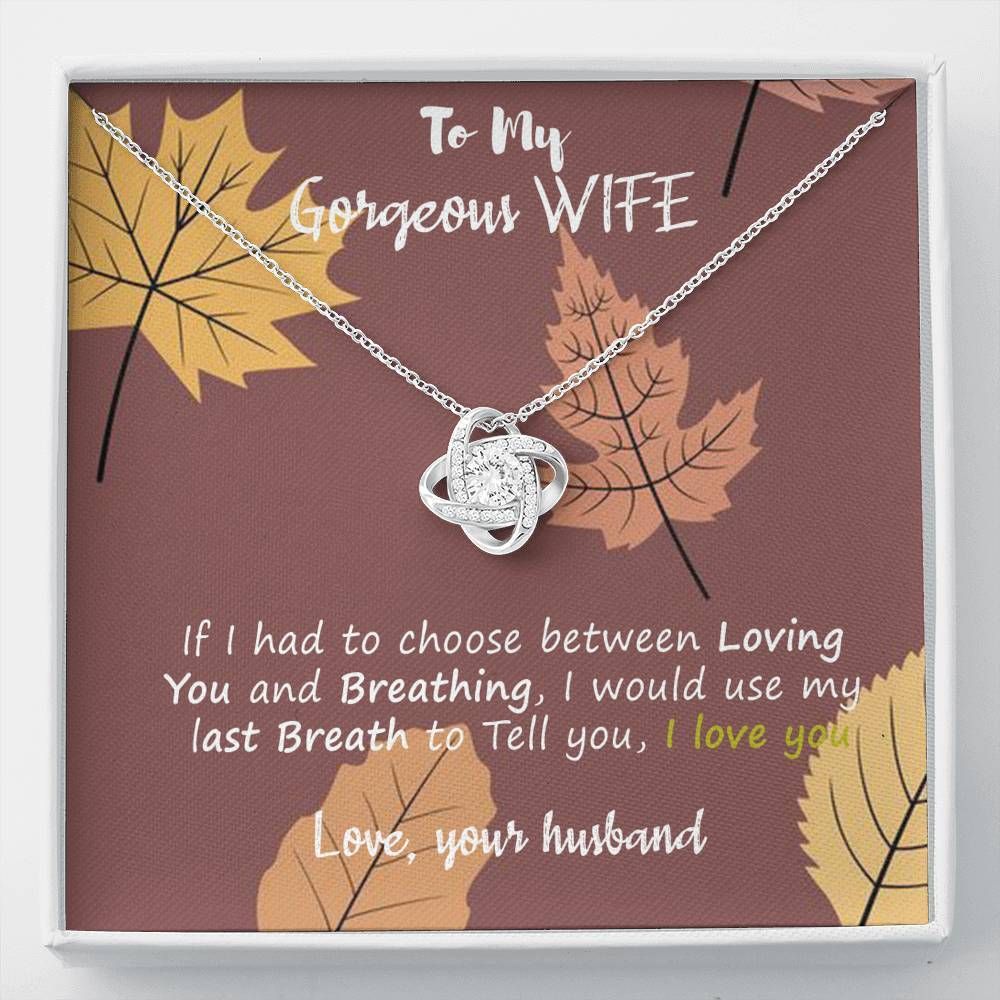 If I Had To Choose Autumn Love Knot Necklace Gift For Wife