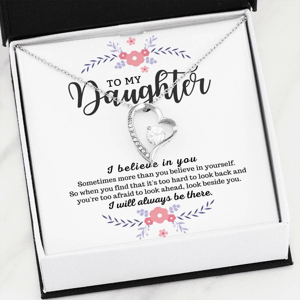 I'll Always Be There Gift For Daughter Silver Forever Love Necklace