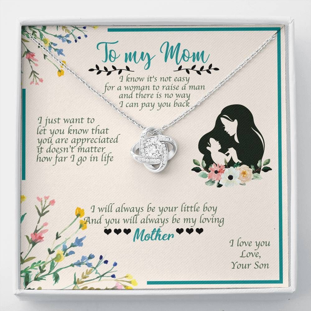 I'll always Be There Little Boy Love Knot Necklace For Mom