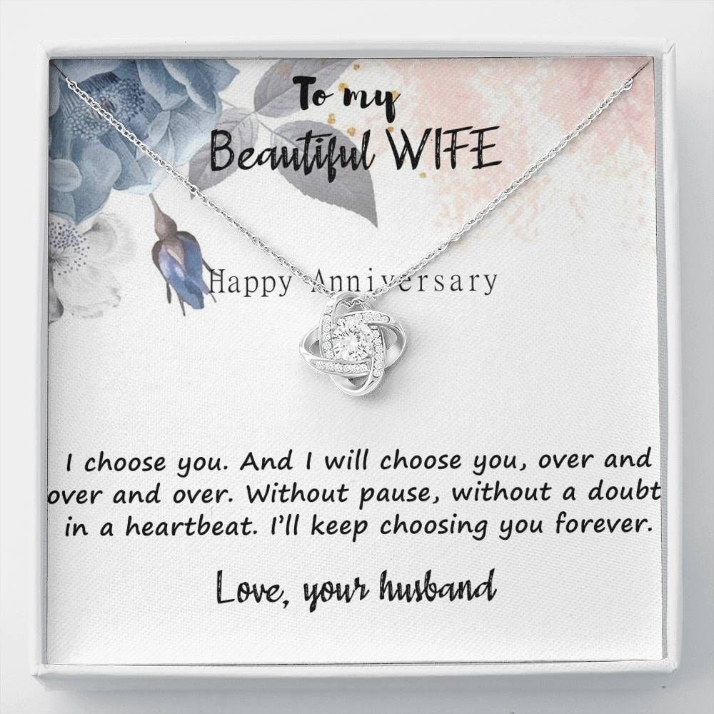 I'll Always Choose You My Wife Love Knot Necklace