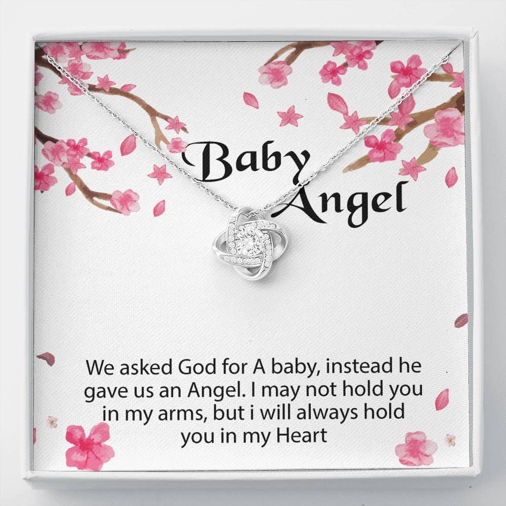 I'll Always Hold You In My Heart Love Knot Necklace For Baby Angel