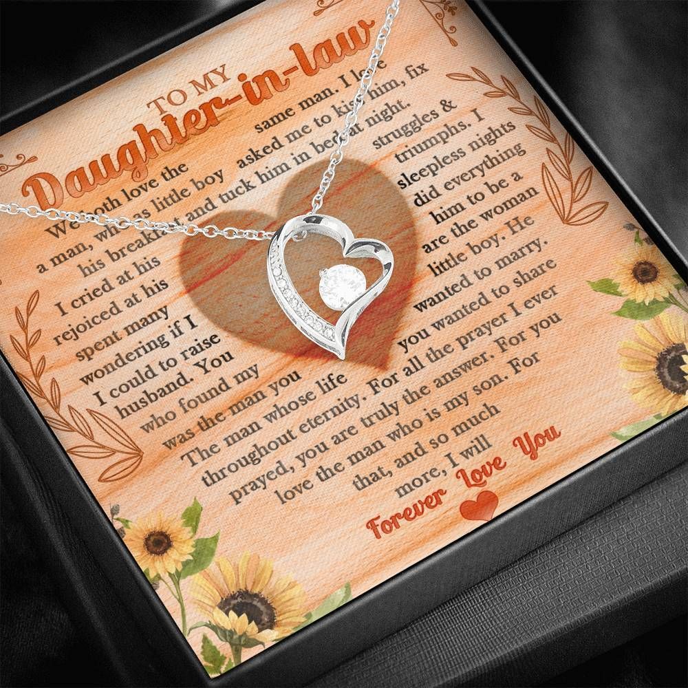 I'll Forever Love You Silver Forever Love Necklace Gift For Daughter-in-law