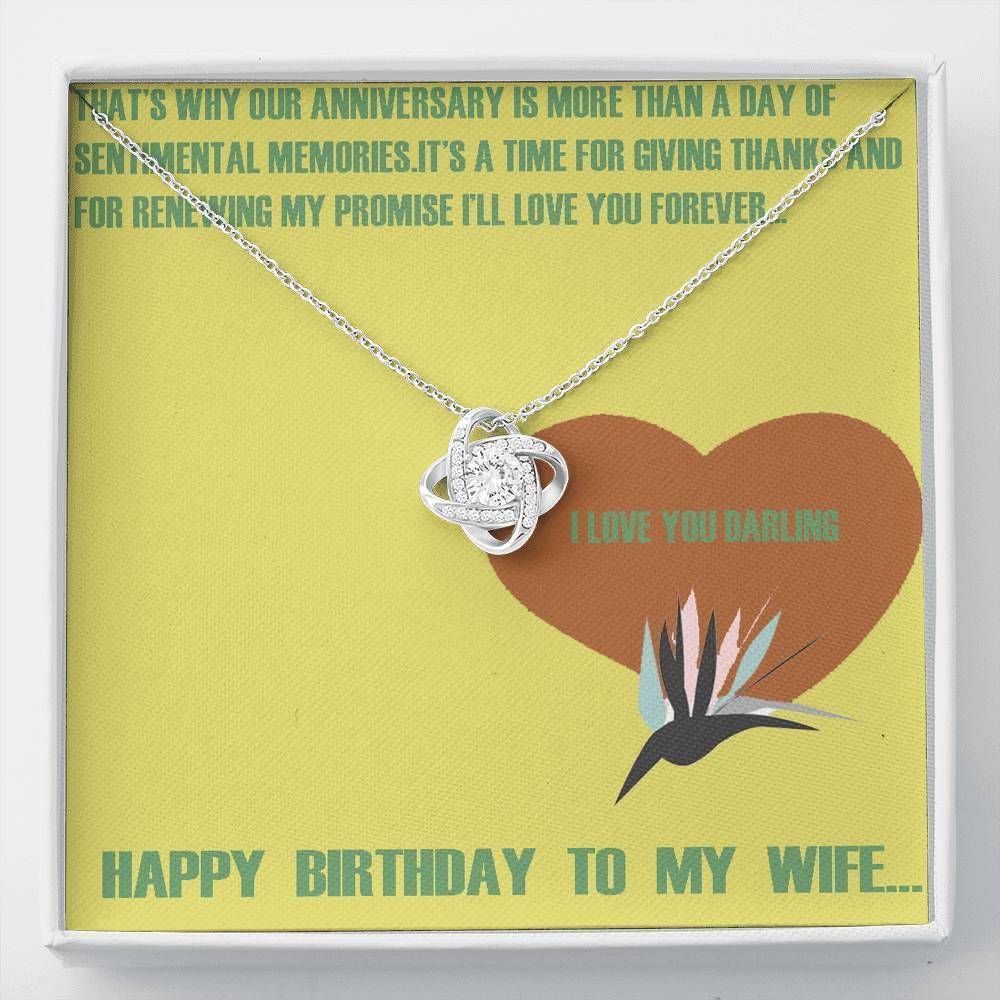 I'll Love You Forever Giving Wife Love Knot Necklace