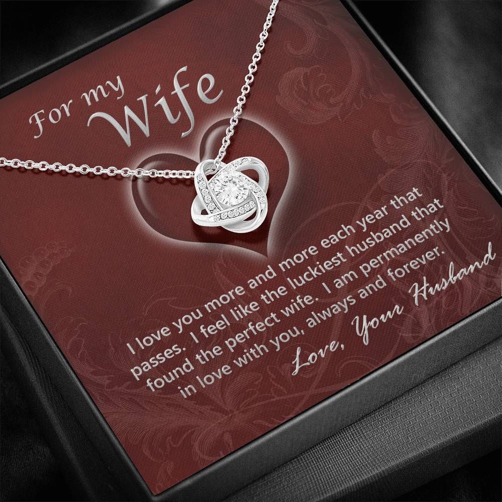 I'm Permanently In Love With You Love Knot Necklace Gift For Wife