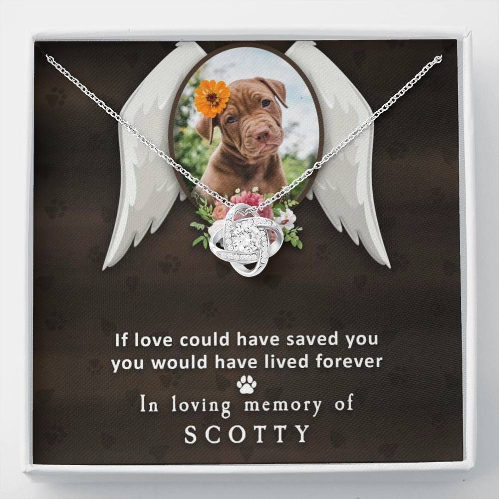 In Living Memory Of Scotty Love Knot Necklace For Women