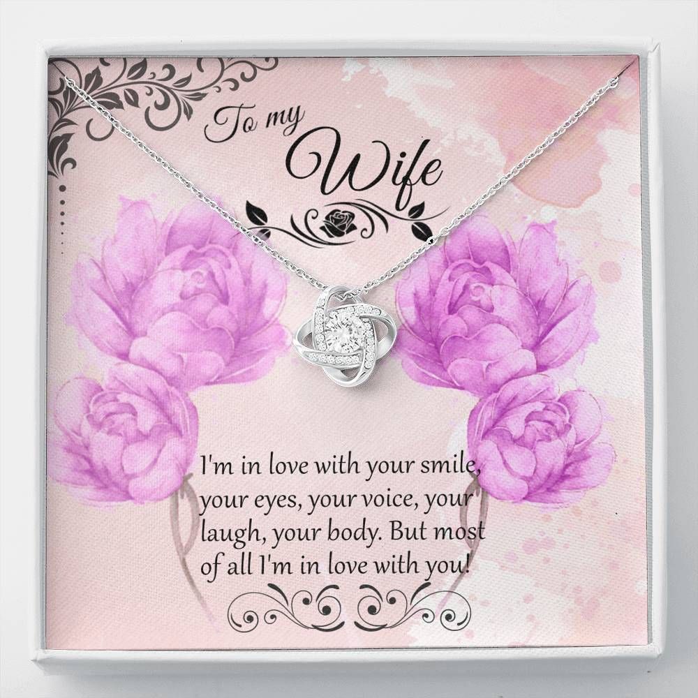 In Love With Your Smile Love Knot Necklace To Wife