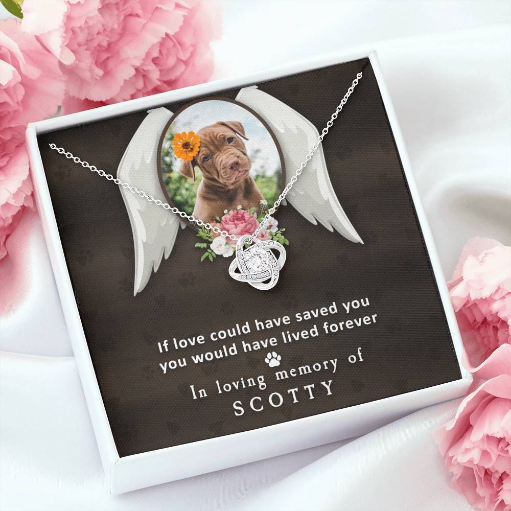 In Loving Memory Of Scotty Love Knot Necklace