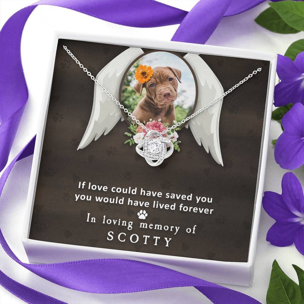 In Loving Memory Of Scotty Love Knot Necklace