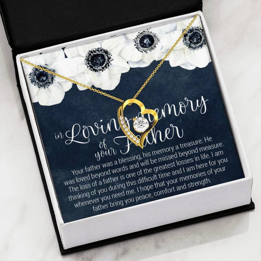 In Loving Memory Of Your Father Forever Love Necklace