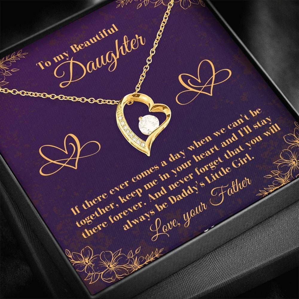 Keep Me In Your Heart 18k Gold Forever Love Necklace Giving Daughter