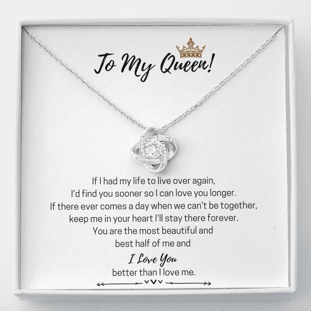 Keep Me In Your Heart Love Knot Necklace For Your Queen