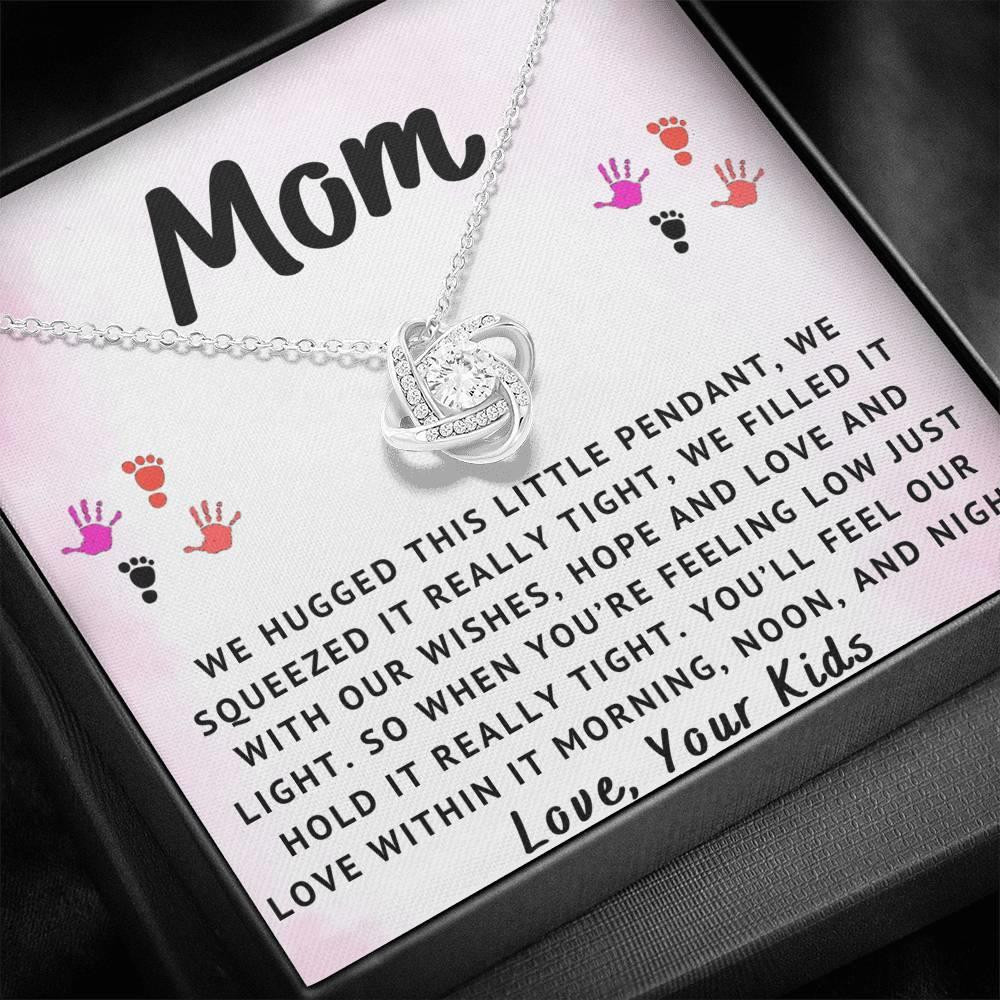 Kids Gift For Mom We Filled It With Our Wishes Love Knot Necklace