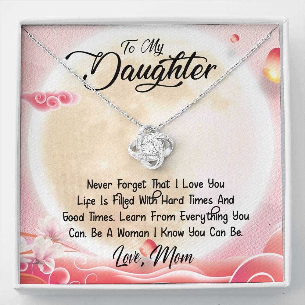 Learn From Everything You Can Love Knot Necklace For Daughter
