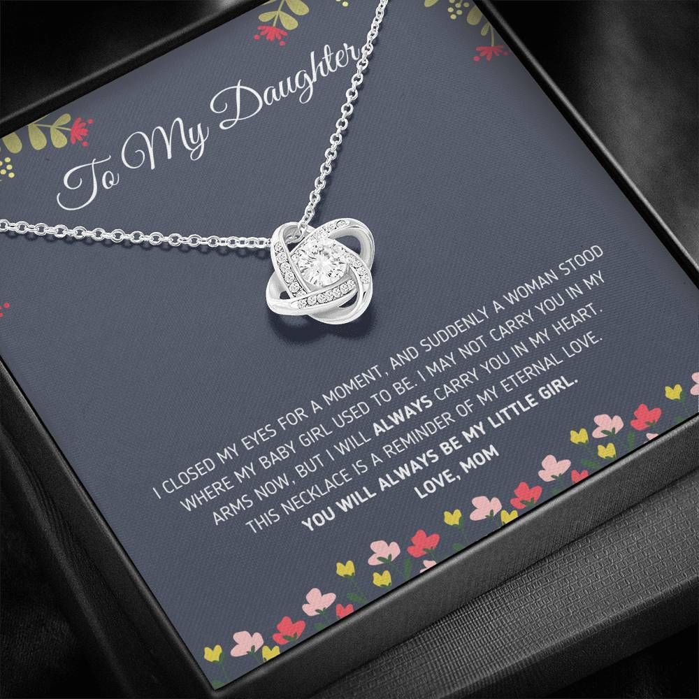Leaves Love Knot Necklace Mom Gift For Daughter You Will Always Be My Little Girl