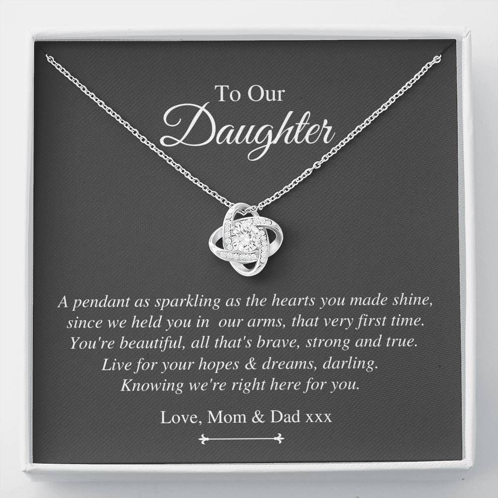 Life For Your Hopes And Dreams Darling Love Knot Necklace For Daughter