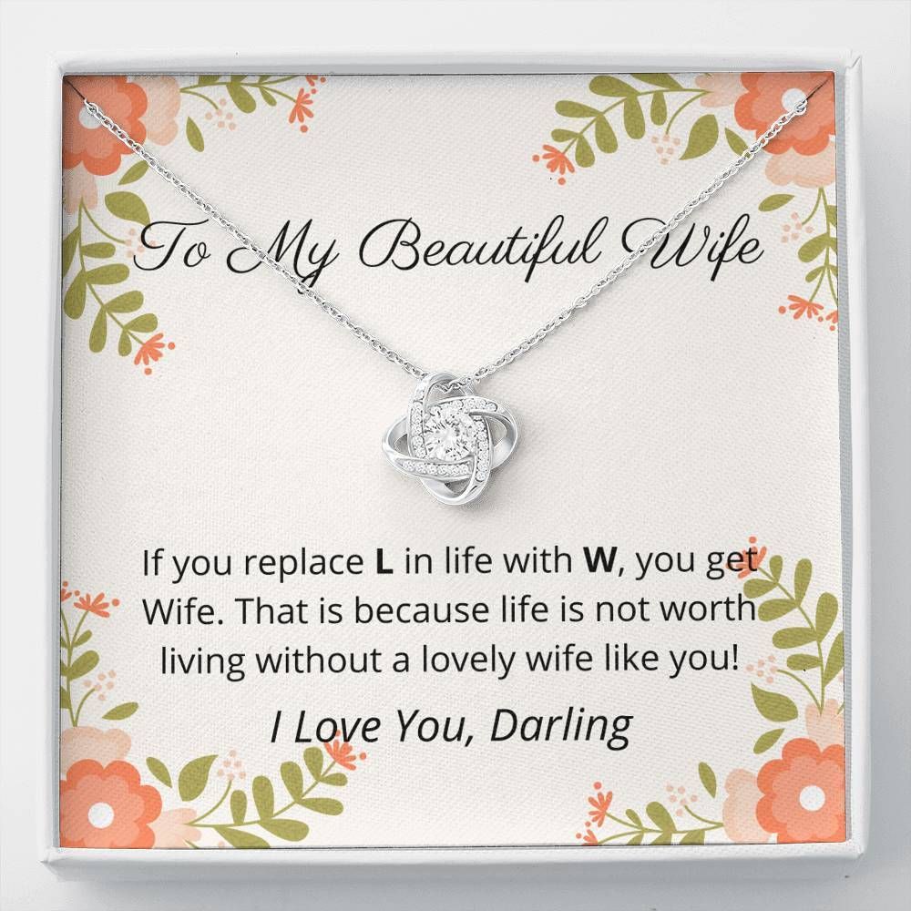 Living With A Lovely Wife Like You Love Knot Necklace