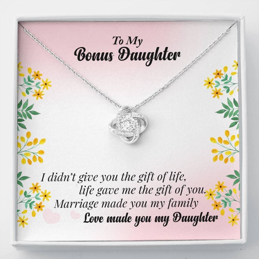 Love Knot Necklace Gift For Daughter Bonus Daughter Marriage Made You My Family