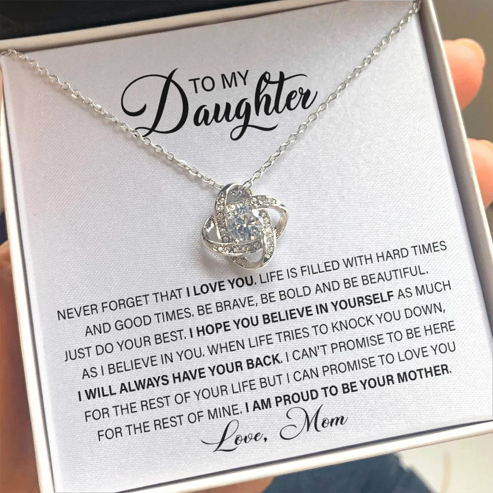 Love Knot Necklace Gift For Daughter I Hope You Believe In Yourself