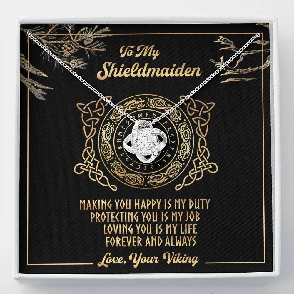 Love Knot Necklace Gift For Her My Shieldmaiden Protecting You Is My Job