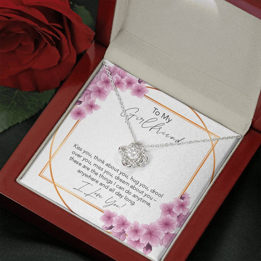 Love Knot Necklace Gift For Hers Think About You