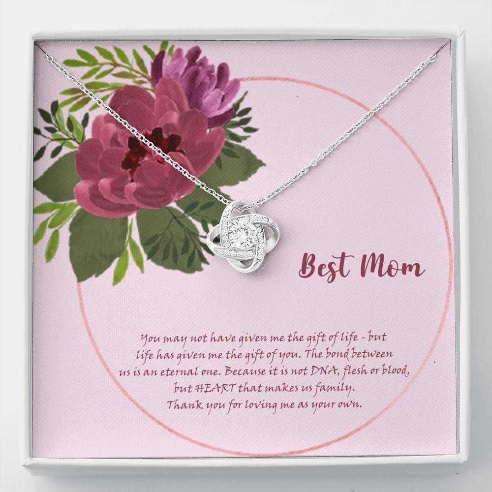 Love Knot Necklace Gift For Mom Bonus Mom Thank You For Loving Me As Your Own