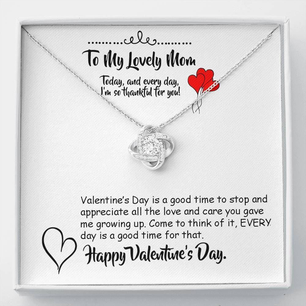 Love Knot Necklace Gift For Mom I Am So Thankful For You