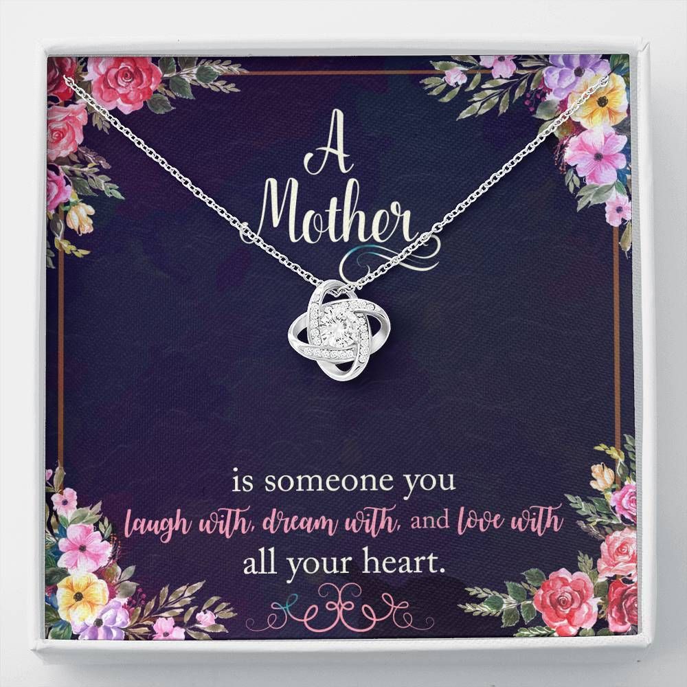 Love Knot Necklace Gift For Mom Mama Love You With All My Heart