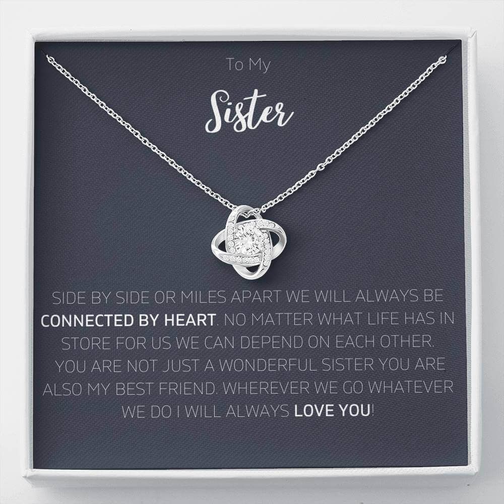 Love Knot Necklace Gift For Sister You Are Also My Best Friend
