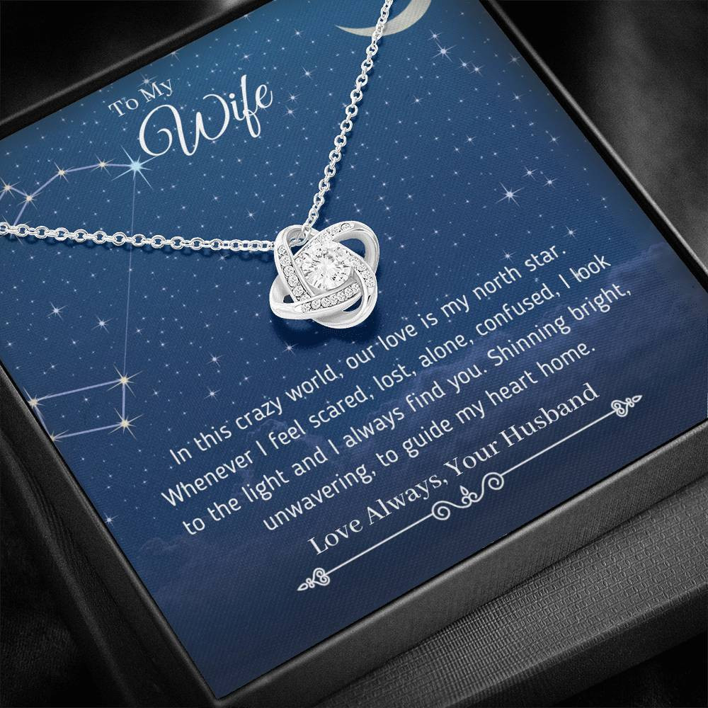 Love Knot Necklace Gift For Wife Our Love Is My North Star