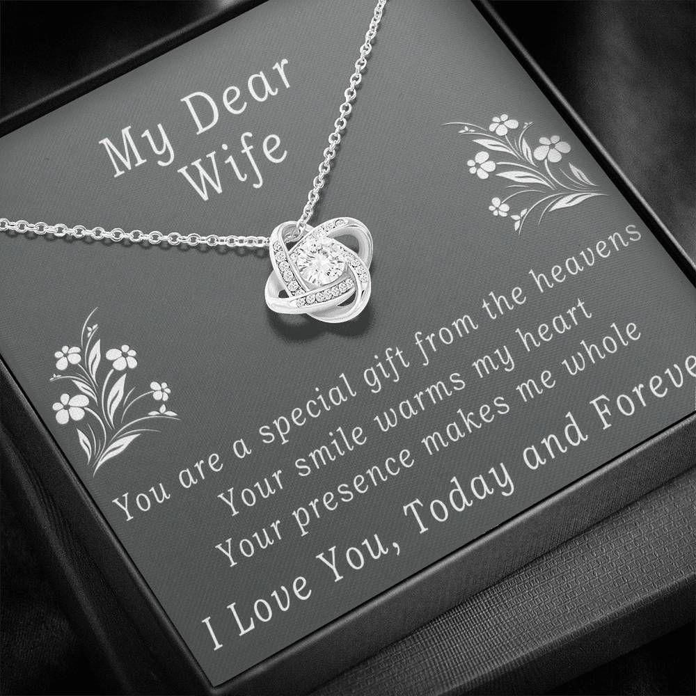Love Knot Necklace Gift For Wife Your Smile Warms My Heart