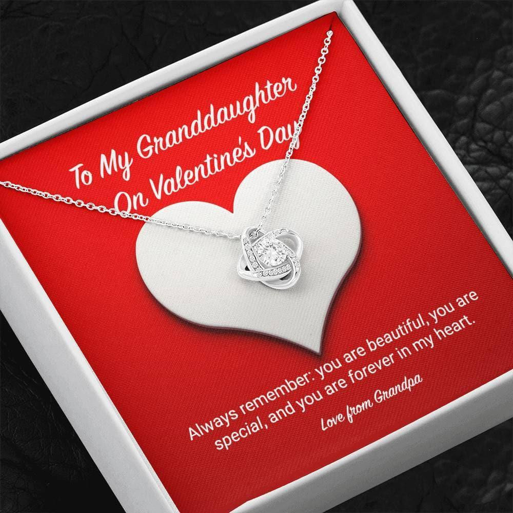 Love Knot Necklace Valentine's Day Gift For Granddaughter You Are In My Heart