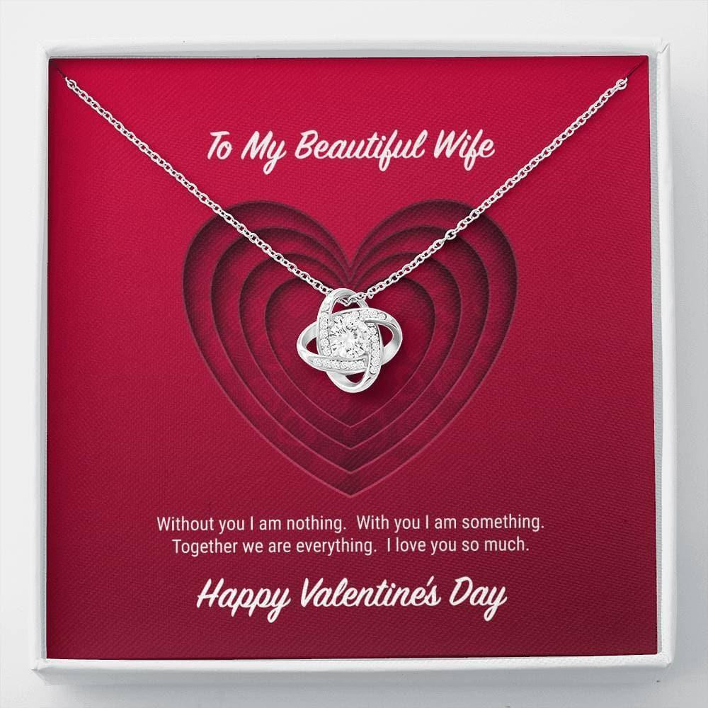 Love Knot Necklace Valentine's Day Gift For Wife I Love You Nothing