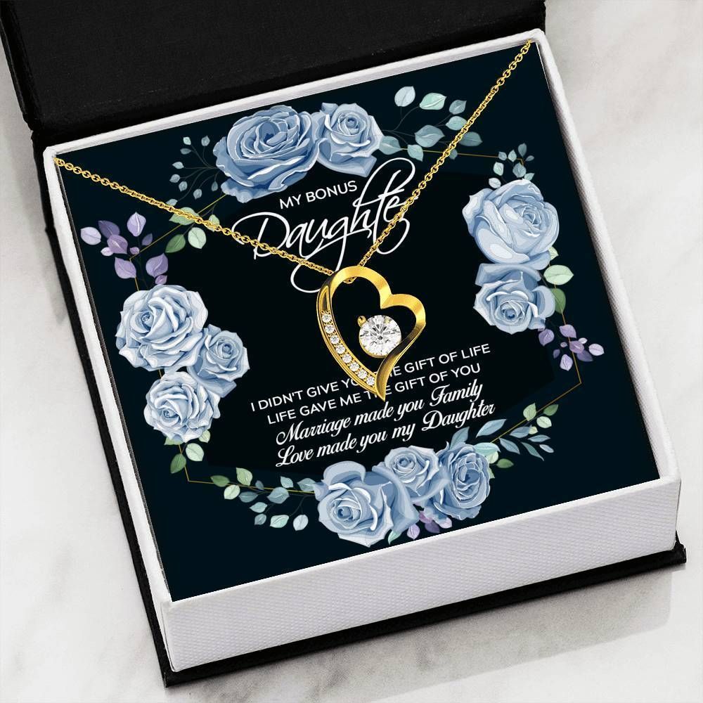 Love Made You My Daughter 18k Gold Forever Love Necklace Giving Daughter
