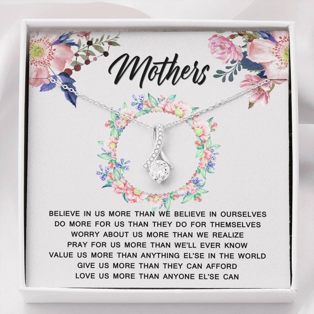 Love Us More Than Anyone Alluring Beauty Necklace To Mommy Gift For Mom