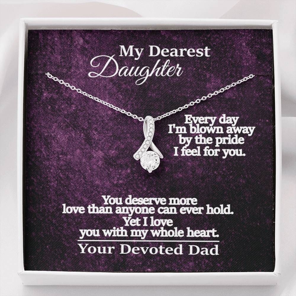 Love With My Whole Heart Alluring Beauty Necklace To Daughter
