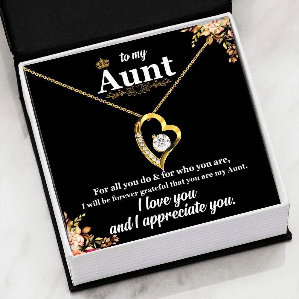 Love You And Appreciate You Forever Love Necklace Gift For Aunt