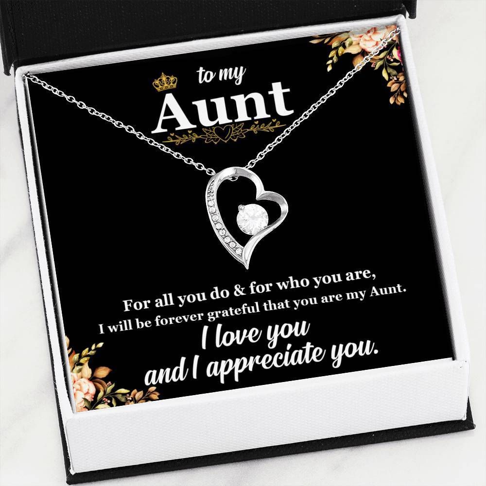 Love You And Appreciate You Forever Love Necklace Gift For Aunt