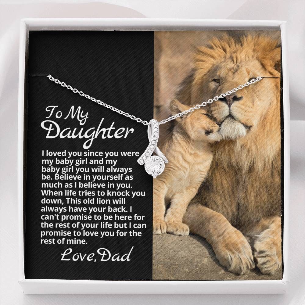 Love You For The Rest Of Mine To Daughter Love Knot Necklace