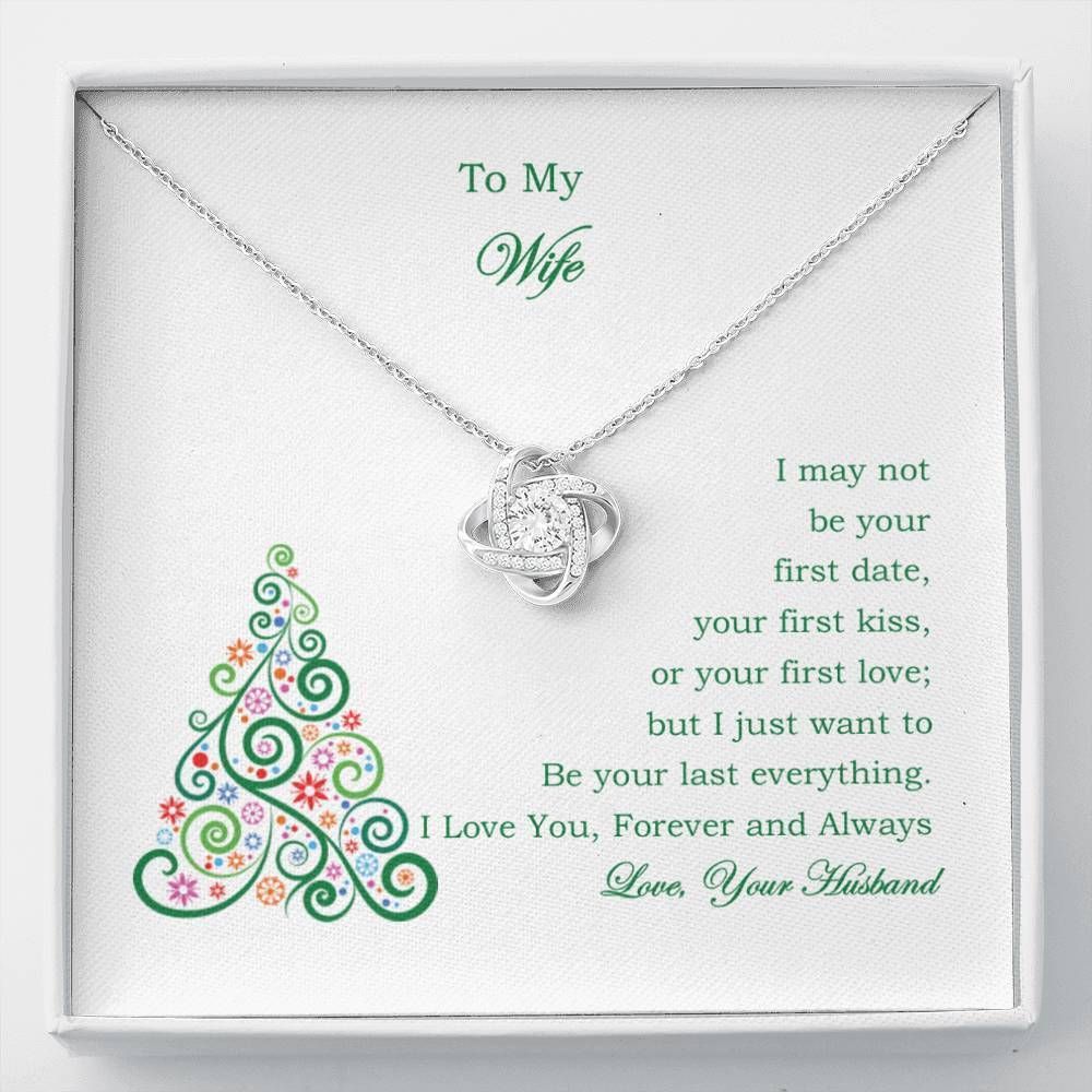 Love You Foreve Pine Tree Love Knot Necklace For Wife