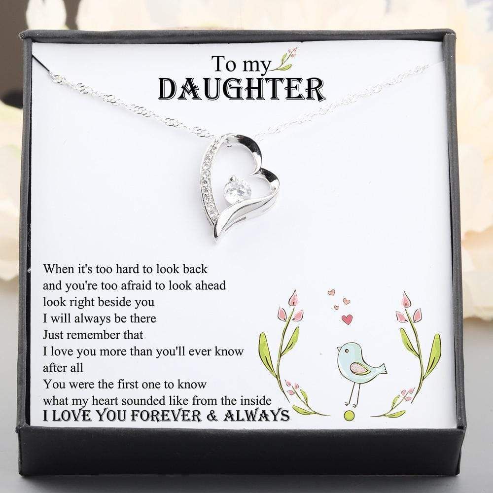 Love You Forever And Always Giving Daughter Silver Forever Love Necklace