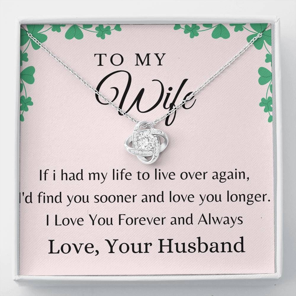 Love You Longer Love Knot Necklace For Wife