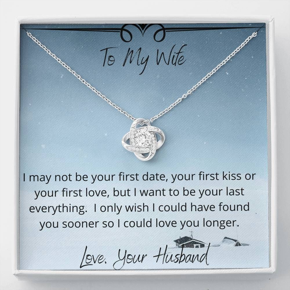 Love You Longer Snow Love Knot Necklace To Wife