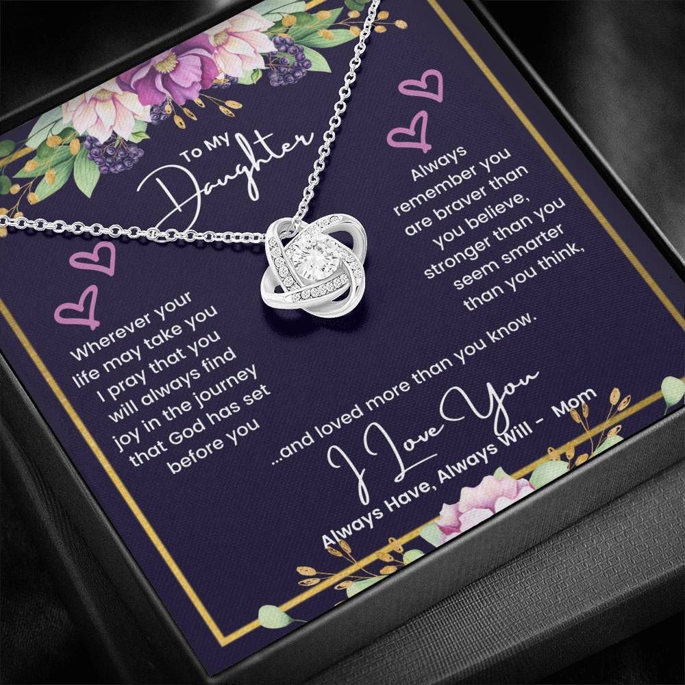Love You More Love Knot Necklace To Daughter