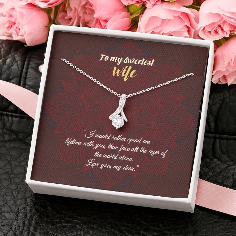 Love You My Dear Alluring Beauty Necklace Giving Wife