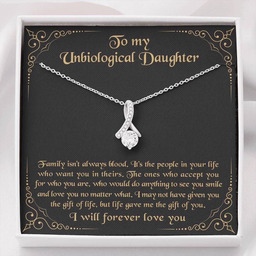 Love You No Matter What Alluring Beauty Necklace Gift For Unbiological Daughter