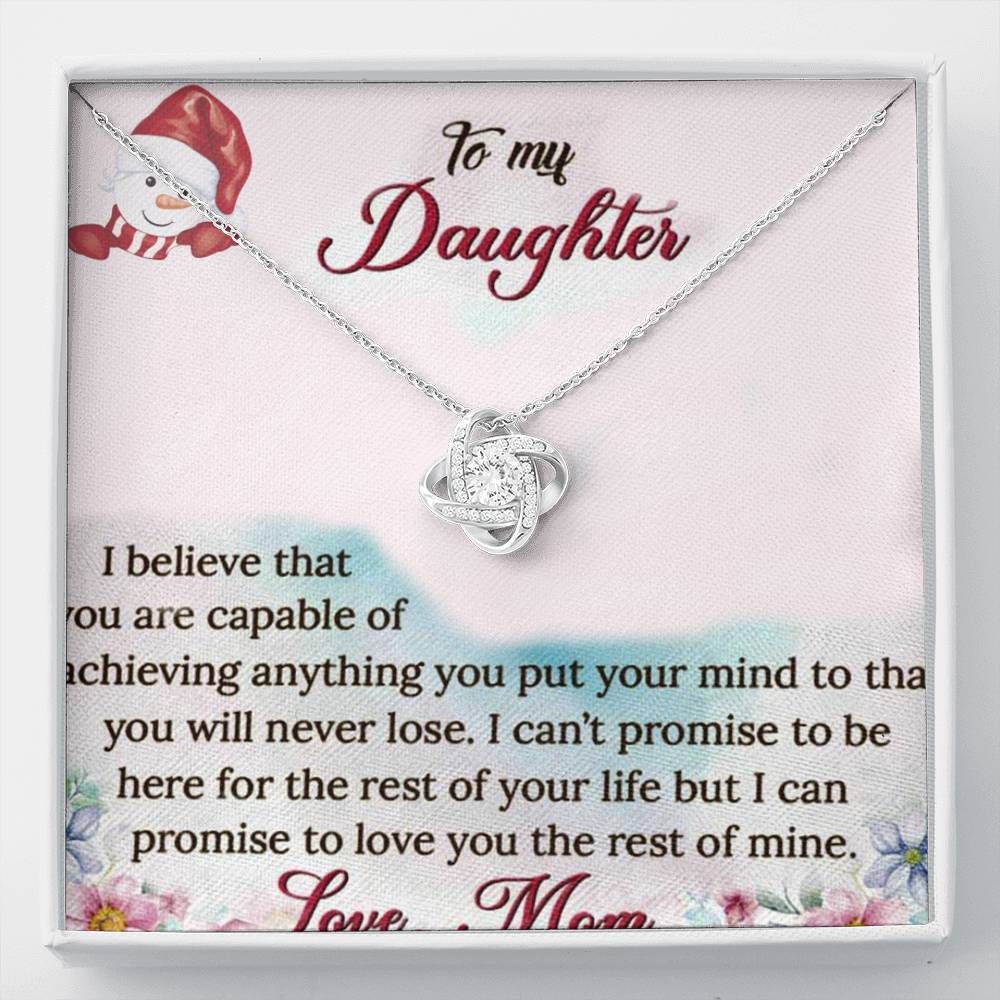 Love You The Rest Of Mine Love Knot Necklace To Daughter