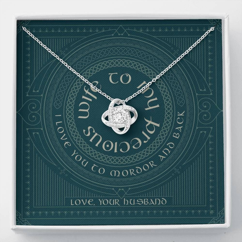 Love You To Mordor Love Knot Necklace Gift For Wife