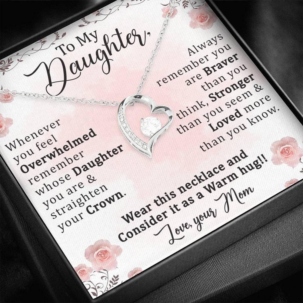 Loved More Than You Know Gift For Daughter 14K White Gold Forever Love Necklace