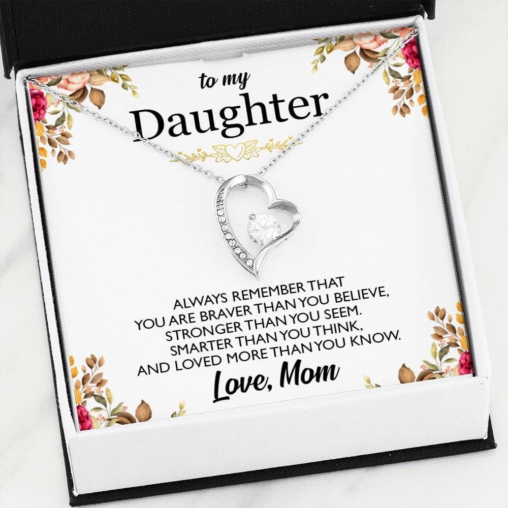 Loved More Than You Know Mom Giving Daughter Forever Love Necklace