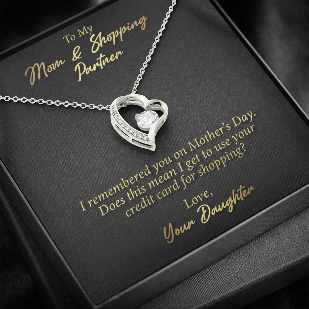 Luxury Gift For Mom Shopping Partner I Remembered You Forever Love Necklace